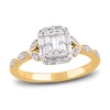 Thumbnail Image 1 of Diamond Engagement Ring 3/8 ct tw Round/Baguette 14K Yellow Gold