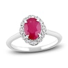 Thumbnail Image 0 of Natural Ruby Engagement Ring 1/8 ct tw 14K White Gold