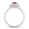 Thumbnail Image 2 of Natural Ruby Engagement Ring 1/8 ct tw 14K White Gold