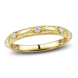 Diamond Wedding Band 1/10 ct tw Round 14K Yellow Gold