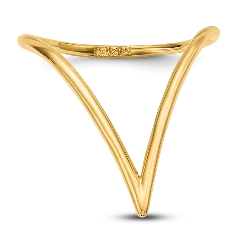 Main Image 3 of High-Polish Chevron Ring 14K Yellow Gold