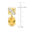 Thumbnail Image 2 of Y-Knot Natural Citrine Earrings 1/15 ct tw Diamonds 14K Yellow Gold