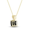 Thumbnail Image 3 of Natural Onyx Pendant Necklace 1/20 ct tw Diamonds 10K Yellow Gold 18&quot;