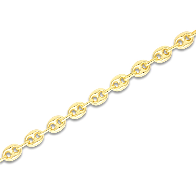 Italia D'Oro Puffy Hollow Mariner Link Necklace 14K Yellow Gold 20"