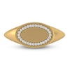 Thumbnail Image 2 of Diamond Signet Ring 1/20 ct tw Round 14K Yellow Gold