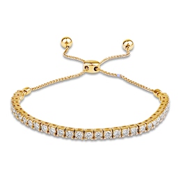 Lab-Created Diamond Line Bolo Bracelet 2 ct tw 14K Yellow Gold