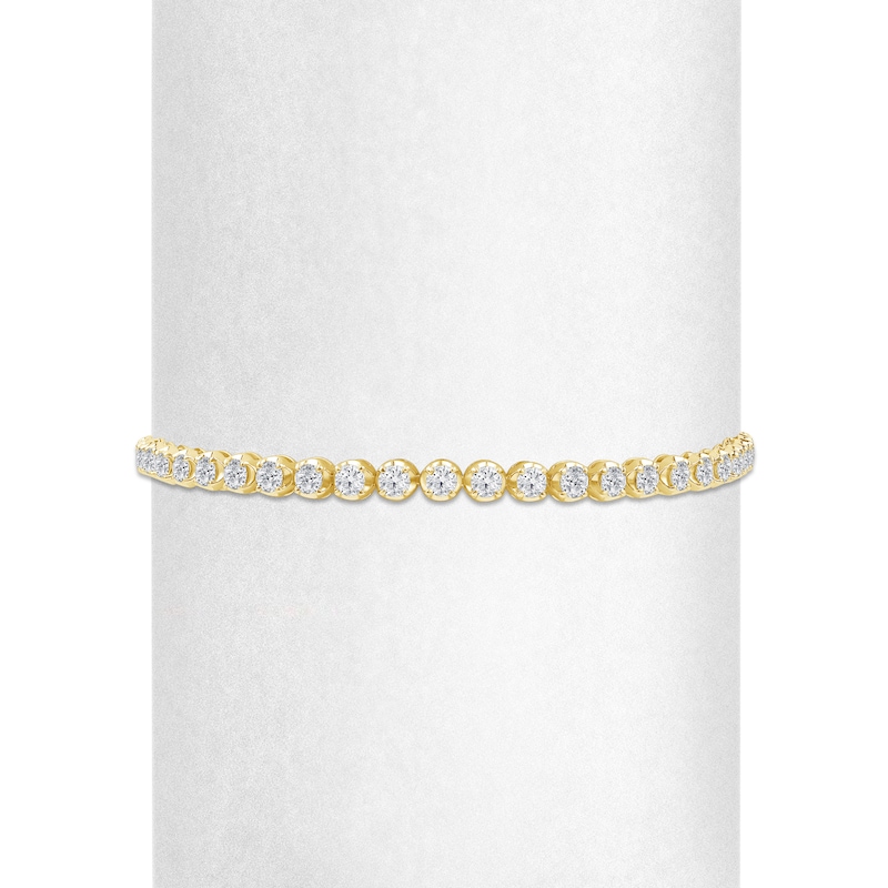 Main Image 2 of Lab-Created Diamond Line Bolo Bracelet 2 ct tw 14K Yellow Gold