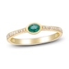 Thumbnail Image 1 of Natural Emerald Ring 1/10 ct tw Round 14K Yellow Gold