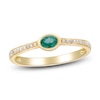 Thumbnail Image 2 of Natural Emerald Ring 1/10 ct tw Round 14K Yellow Gold