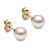 Thumbnail Image 1 of Yoko London White Akoya Cultured Pearl Stud Earrings 18K Yellow Gold