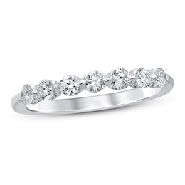 Diamond Anniversary Ring 1/2 ct tw Round 14K White Gold