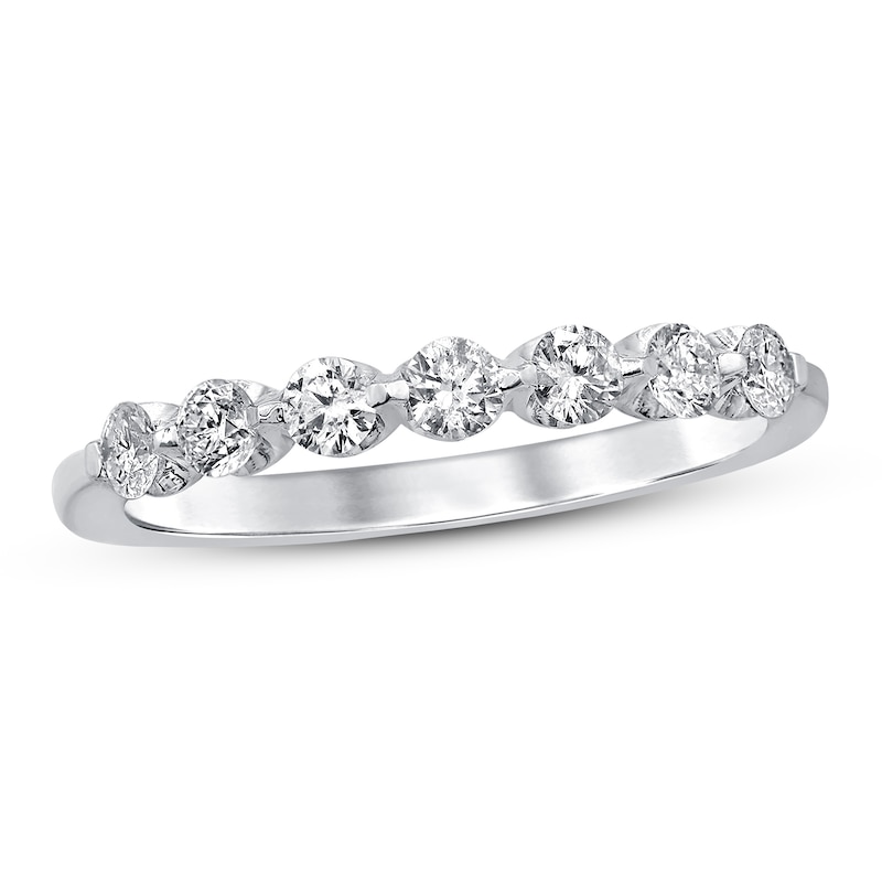 Main Image 1 of Diamond Anniversary Ring 1/2 ct tw Round 14K White Gold