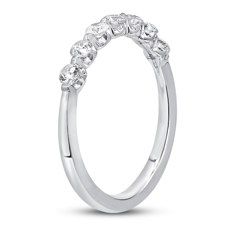 Main Image 2 of Diamond Anniversary Ring 1/2 ct tw Round 14K White Gold