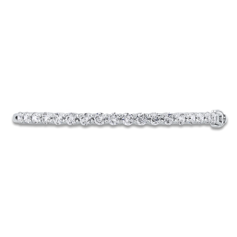 Main Image 2 of Diamond Bangle Bracelet 3-5/8 ct tw Round 14K White Gold