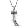 Thumbnail Image 2 of 1933 by Esquire Men's Black Diamond Horn Necklace 3/8 ct tw Sterling Silver 22&quot;