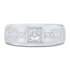 Thumbnail Image 3 of Men's Certified Diamond Wedding Band 3/4 ct tw 14K White Gold