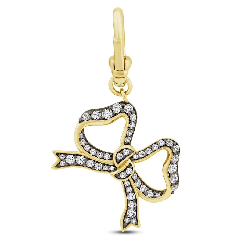 Charm'd by Lulu Frost Diamond Bow Charm 1/2 ct tw 10K Yellow Gold