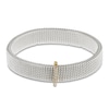 Thumbnail Image 0 of ZYDO Diamond Mesh Stretch Bracelet 1/10 ct tw Stainless Steel & 18K Yellow Gold 6.5"