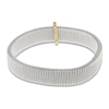 Thumbnail Image 3 of ZYDO Diamond Mesh Stretch Bracelet 1/10 ct tw Stainless Steel & 18K Yellow Gold 6.5&quot;