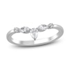 Thumbnail Image 1 of Certified Pear, Marquise & Round-Cut Diamond Anniversary Ring 1/3 ct tw 14K White Gold