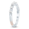 Thumbnail Image 2 of Pnina Tornai Cultured Pearl & Baguette-Cut Diamond Anniversary Ring 1/6 ct tw 14K White Gold