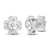 Thumbnail Image 2 of Unspoken Diamond Halo Stud Earrings 1/4 ct tw 14K White Gold