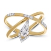 Thumbnail Image 1 of J'Lure Kite Step-Cut Lab-Created Diamond Orbit Ring 3/4 ct tw 14K Yellow Gold