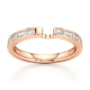 Thumbnail Image 1 of J'Lure Baguette-Cut Lab-Created Diamond Contour Wedding Band 1/3 ct tw 18K Rose Gold