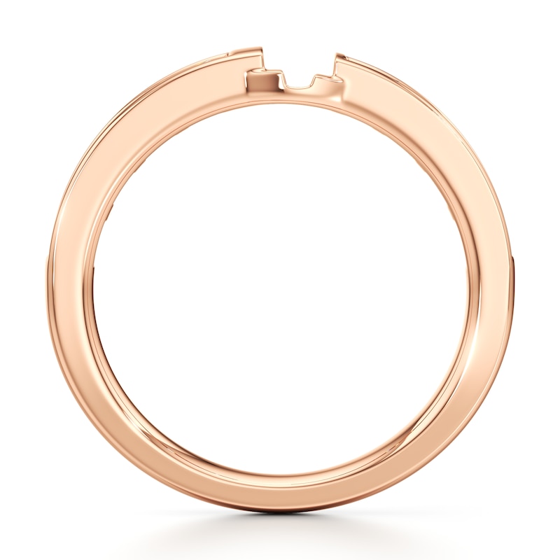 Main Image 2 of J'Lure Baguette-Cut Lab-Created Diamond Contour Wedding Band 1/3 ct tw 18K Rose Gold