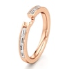 Thumbnail Image 4 of J'Lure Baguette-Cut Lab-Created Diamond Contour Wedding Band 1/3 ct tw 18K Rose Gold