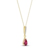 Thumbnail Image 2 of Pear-Shaped Natural Ruby Pendant Necklace 1/20 ct tw 14K Yellow Gold