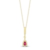 Thumbnail Image 3 of Pear-Shaped Natural Ruby Pendant Necklace 1/20 ct tw 14K Yellow Gold