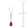 Thumbnail Image 4 of Pear-Shaped Natural Ruby Pendant Necklace 1/20 ct tw 14K Yellow Gold