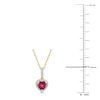 Thumbnail Image 4 of Natural Ruby & Diamond Heart Pendant Necklace 1/15 ct tw 14K Yellow Gold