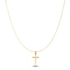 Thumbnail Image 1 of Tube Cross Necklace 14K Yellow Gold 18&quot;