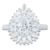 Thumbnail Image 3 of Pear-Shaped Lab-Created Diamond Starburst Halo Engagement Ring 2-1/3 ct tw 14K White Gold