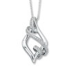 Thumbnail Image 1 of Diamond Necklace 1/8 ct tw Round-Cut Sterling Silver