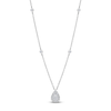 Thumbnail Image 1 of Diamond Teardrop Necklace 5/8 ct tw Round 14K White Gold