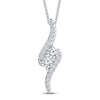 Thumbnail Image 1 of Ever Us Two-Stone Diamond Pendant Necklace 1 ct tw 14K White Gold