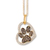 Thumbnail Image 1 of Le Vian Chocolate Diamond Paw Necklace 1/3 ct tw 14K Yellow Gold