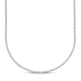 Shy Creation Diamond Tennis Necklace 3-3/4 ct tw Round 14K White Gold SC55004959