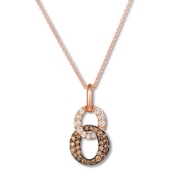 Le Vian Chocolate Diamond Necklace 3/8 carat tw 14K Strawberry Gold 18&quot;