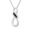 Thumbnail Image 1 of Black Diamond Infinity Necklace 1/4 ct tw Sterling Silver