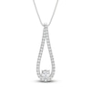 Thumbnail Image 0 of Diamond Pendant Necklace 3/4 ct tw Round 18K White Gold 18"