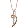 Thumbnail Image 1 of Le Vian Chocolate Diamond Necklace 1 ct tw Round 14K Strawberry Gold