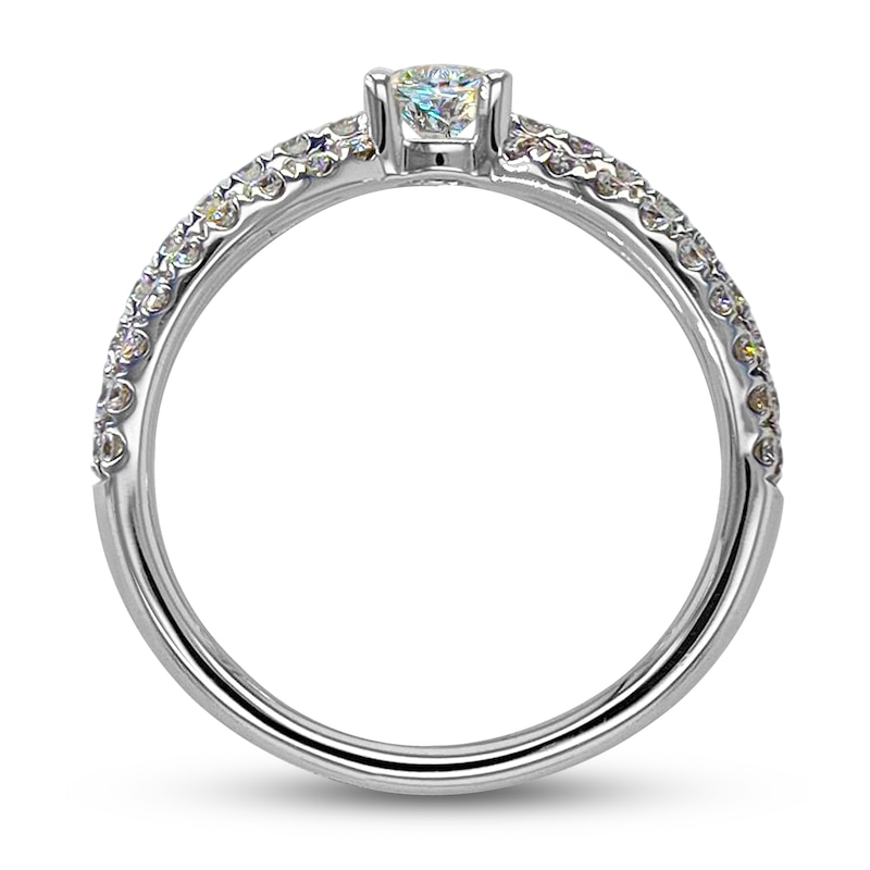 THE LEO First Light Diamond Ring 1 ct tw Round 14K White Gold