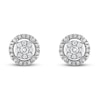 Thumbnail Image 2 of Vera Wang WISH Diamond Stud Earrings 1/4 ct tw Round 10K White Gold