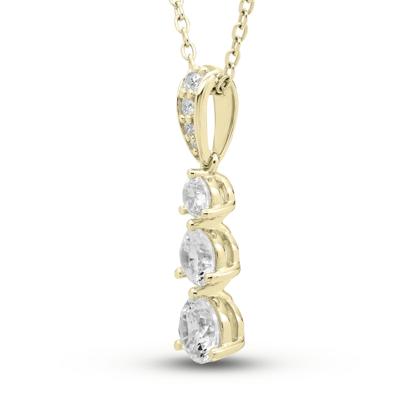 Diamond Necklace 1 ct tw Round 18K Yellow Gold