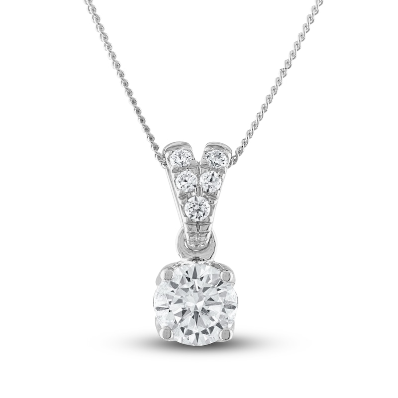 Main Image 1 of Diamond Necklace 1/2 ct tw Round 18K White Gold