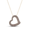 Thumbnail Image 1 of Le Vian Chocolate Diamond Heart Necklace 3/4 ct tw Diamonds 14K Honey Gold